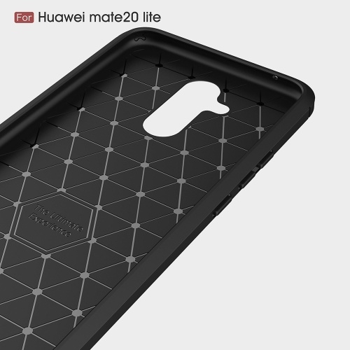 Caja del teléfono Cable de fibra de carbono Dibujo TPU Cubierta de protección del teléfono Protector de teléfono móvil ligero y simple para HUAWEI Mate 20 Lite