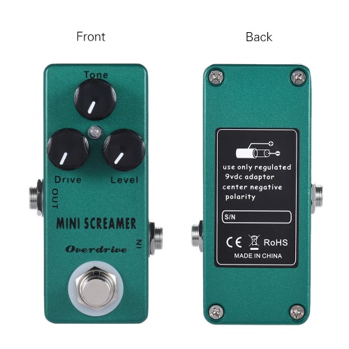 MINI SCREAMER Overdrive Guitar Effect Pedal True Bypass Zinc-aluminium Alloy Body