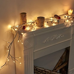 Garland Lights 6FT 48LEDs Battery Operated Lighted Twig Vine with Timer for Christmas Home Fireplace Decoration Indoor Outdoor Use Lightinthebox