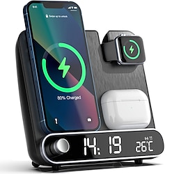 5 in 1 Wireless Charger for iPhone 14 13 12 11 Mini Pro Max iWatch AirPods Qi Fast Charging Dock Station Wireless Chargers Stand Valentines Day Gifts Lightinthebox