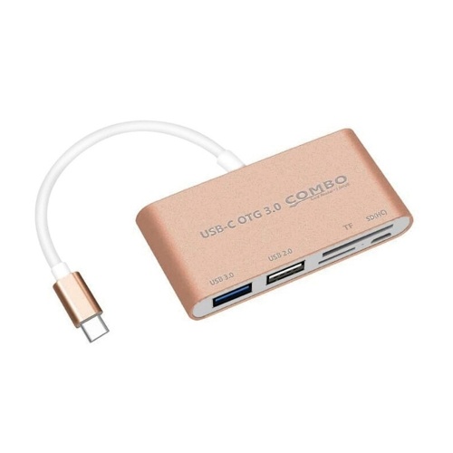 5 en 1 Hub USB 3.0 Tipo-C HUB Lector de tarjetas USB 2.0 USB-C OTG 3.0 Tipo-C OTG Hub Combo TF Tarjeta SD Ranura para tarjeta SD para Macbook