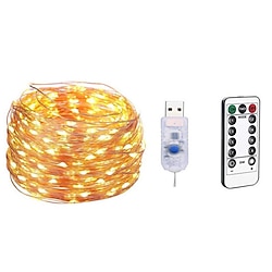 5m Light Sets 50 LEDs SMD 0603 1 13Keys Remote Controller 1 set Warm White White Multi Color Waterproof USB Decorative 5 V USB Powered Lightinthebox