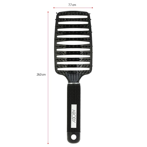 Abody Nylon Detangle Hairbrush Women Hair Scalp Massage Comb Paddle Hair Brush Wet Hair Brush for Hairdressing Salon White