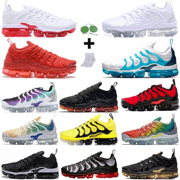 Running shoes Plus men women Triple white red bred DMP Blue Fury Hyper Violet Cool Grey core black Aurora Green Zebra sneakers trainers sport size 36-45