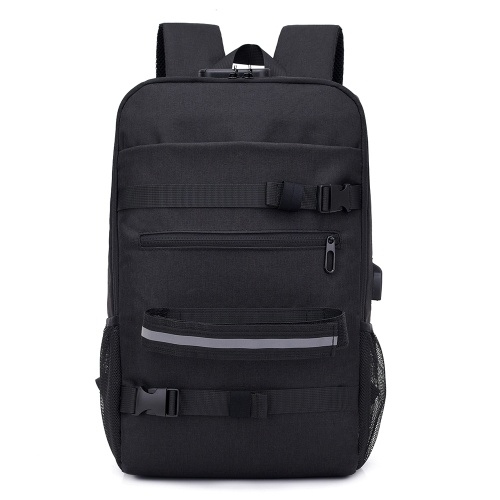 Mochila antirrobo con patineta con bloqueo y puerto USB