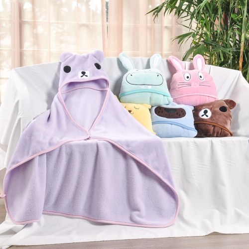 Kids Hooded Blanket Shawl Warm Flannel Catoon Stroller Car Sofa Bedding Blanket Robe Cape Cloak Boy Girl Green