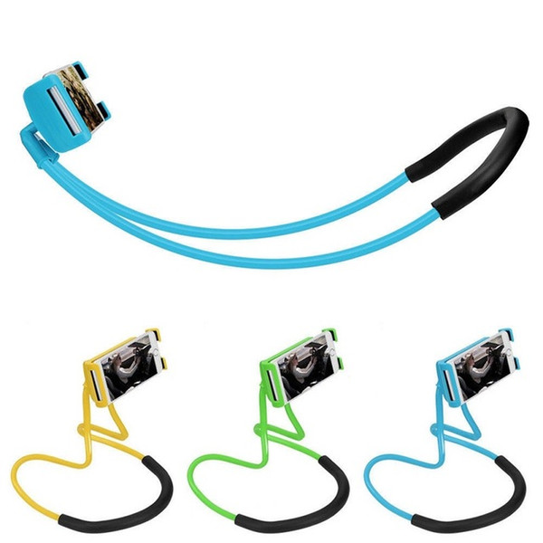 Lazy Bracket Universal Flexible Lazy Hanging on Neck Selfie Phone Holder 360 Rotating desk stand for iPhone smart Samsung note 8