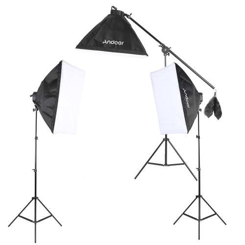 Andoer Studio Foto Video Softbox Equipo de Iluminación Foto Equipo