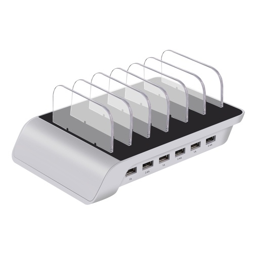 Multi-puertos Multifuncionales Portátil Teléfono Inteligente Oficina en el hogar Tableta de escritorio Estación de carga USB Concentrador de carga del concentrador