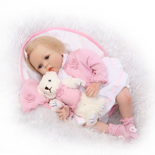 21 en Reborn Baby Rebirth Doll Kids Gift Material de tela Cuerpo