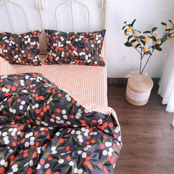Cute Cartoon Loquat Bedding Set Teen Kid,twin Full Queen Cotton Single Double Home Textile Bed Sheet Pillow Case Duvet Cover1