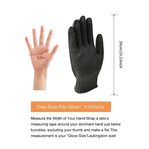 Guantes resistentes al corte Alambre de acero inoxidable Nivel 5 Protección Guantes de corte Seguridad en el trabajo Guantes anticorte para pinchazos Cocina Jardín Carpintería Destrozado Tallado