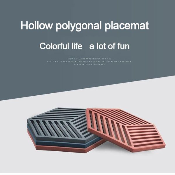 Mats & Pads Multifunctional TPR Simple Style Heat Insulation Pad High Temperature Available Bowl Plate Non-slip Table Mat