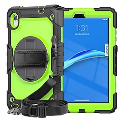 Tablet Case Cover For Lenovo Tab M10 HD M10 FHD Plus Tab M8 (FHD / HD) 360° Rotation Handle Shoulder Strap Solid Colored TPU miniinthebox