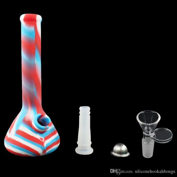 smoke shop cigarette New Silicone Water Pipe silicone Bongs 7.5 Height shisha beaker hookah for Smoking dry herb wax vaporizer Portable bong