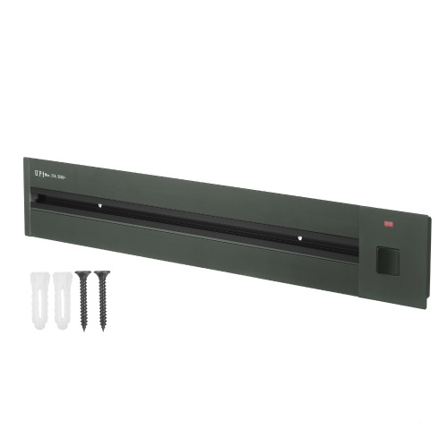 Système de rail de prise électrique amovible Type dissimulé Système de rail haute puissance 6000W Rallonge de prise murale mobile Barrette d'alimentation sans fil Compartiment de gestion des câbles à rail coulissant pour les projets d'amélioration de l'ha