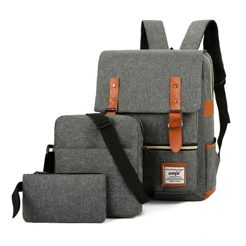 Sac à dos d'ordinateur de grande capacité Sac d'affaires de mode Sac de voyage de loisirs en plein air avec port USB externe Vin rouge