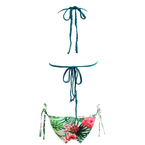 Sexy Women Bikini Set Swimwear Swimsuit Tie Halterneck Ruffled Padded Two Piece Bathing Suit Beachwear