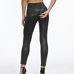 Dance Costumes Pants Pattern / Print Plaid 3/4 hidden Zipper Women's Performance Theme Party High PU Lightinthebox