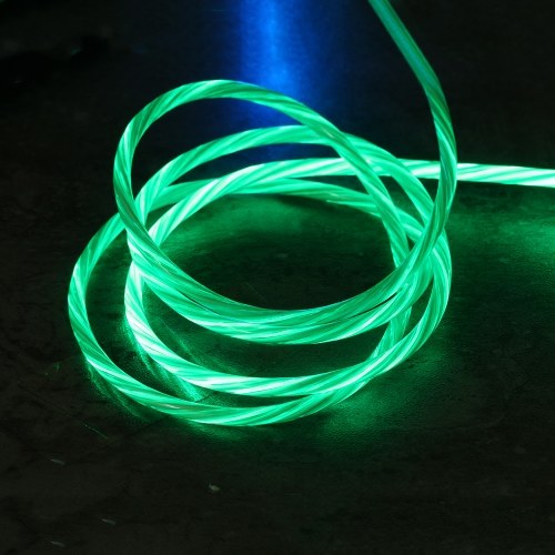 1M LED Cable de datos Iluminación Cable multifuncional Diseño de enchufe de polvo Cable de carga del teléfono móvil