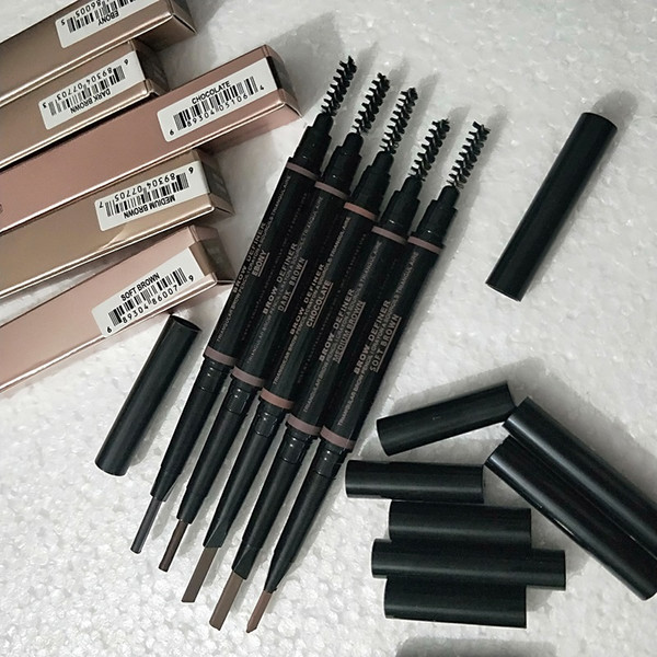 HOT MAKEUP Double Eyebrow Pencil BROW CRAYON EBONY SOFT BROWN DARK MEDIUM CHOCOLATE
