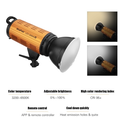 NiceFoto LED-1500A II Fotografía LED Lámpara de luz de video