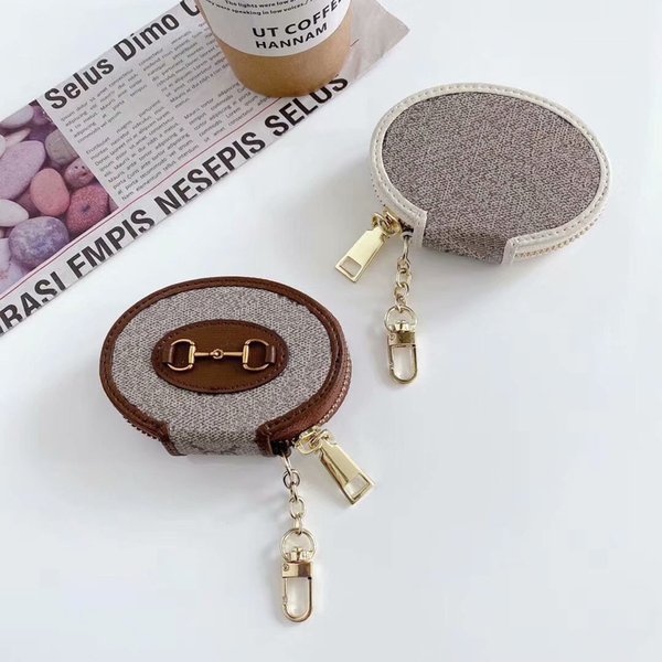 Fashion New AirPods Case Designers Retro Printing Letter Pattern with Hook for AirPods1/2 Pro3 Bluetooth Headset Case 4 Color Available