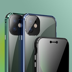téléphone Coque Pour Apple Adsorption Magnétique Aimantée iPhone 14 Pro Max 13 12 Pro Max Mini Transparente Anti peep Protecteur d'objectif de caméra Transparente Verre Trempé miniinthebox