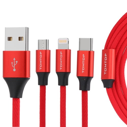 TOMTOP 3 en 1 3.9 Cable de cargador múltiple Línea de carga USB