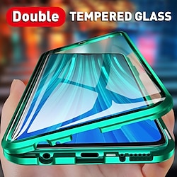 Phone Case For Samsung Galaxy Full Body Case Magnetic Adsorption A73 A53 A33 A72 A52 A42 Note 20 Ultra A71 S23 S22 S21 S20 Plus Ultra Double Sided Magnetic Flip Shockproof Transparent Tempered Glass miniinthebox