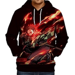 Demon Slayer Kamado Nezuko Kamado Tanjiro Tomioka Giyuu Cosplay Costume Hoodie Cartoon Anime Harajuku Graphic Kawaii Hoodie For Men's Women's Unisex Adults' 3D Print Polyester / Cotton Blend Lightinthebox