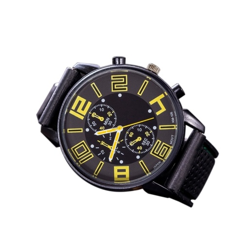 Hombres de moda de lujo de acero inoxidable reloj deportivo de cuarzo