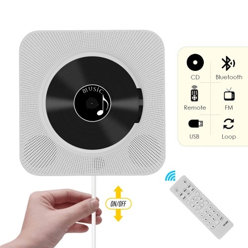 Reproductor de CD portátil montado en la pared