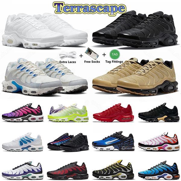 terrascape plus tn running shoes for men women Unity Black University Blue Dusk Hyper Jade Grape Tropical Twist tns mens trainers womens outdoor sports sneakers 46