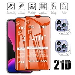 [Pack 22] Téléphoner Protection Écran  Protecteur D'objectif D'appareil Photo Pour Apple iPhone 14 Pro Max Plus 13 12 11 Mini X XR XS 8 7 Verre Trempé Haute Définition (HD) Accessoire de Téléphone miniinthebox