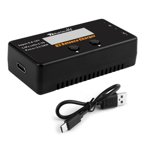 Rcharlance Q3 2-3S Balance Cargador Li-Po / Li-HV / Li-Ion / Li-Fe RC Balance de batería Cargador digital Descargador