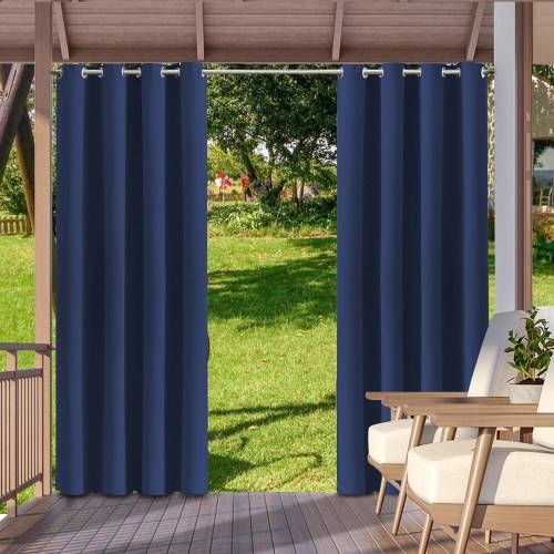 Rideaux à œillets d'intimité bloquant le soleil pour rideaux d'extérieur et d'intérieur à 1 panneau