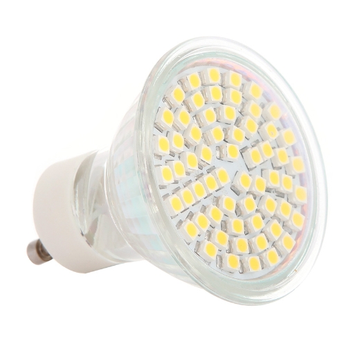 60 SMD 3528 LED luz bombilla foco 4W GU10 220V-240V ahorradoras de energía blanco cálido