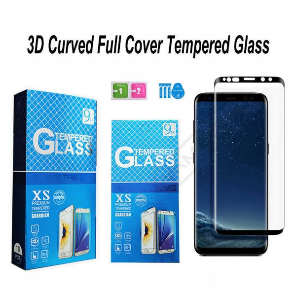 Screen Protector 3D Curved Tempered Glass For Samsung Galaxy S22 S21 S20 Note 20 Ultra S10 S8 S9 Plus Note 10 Note8 Note9 S10E Film