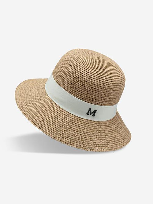 Fashion Women Letter Printed Straw Hat