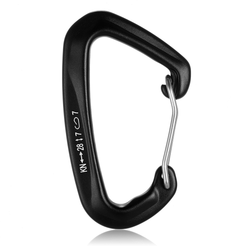 Lixada 28KN Wiregate Lightweight Hammock Snag Free Carabiner Steel Spring Clip D-shape Carabiner Quick Clip Equipment
