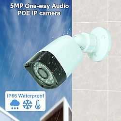 IP Camera Wifi/4G 8MP POE 4K 5MP IP Camera POE Outdoor Waterproof H.265 Security Surveillance Bullet CCTV Camera Motion Detection Camera Lightinthebox