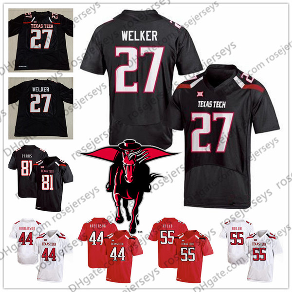 NCAA Texas Tech #21 DeAndre Washington 27 Wes Welker 44 Donny Anderson 55 EJ Holub 81 Dave Parks Retro TTU College Football Jersey