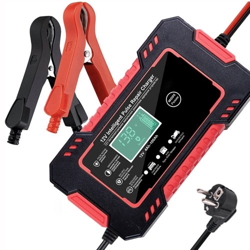 Chargeur de batterie de voiture 12V 6A chargeur de batterie automatique intelligent avec écran LCD