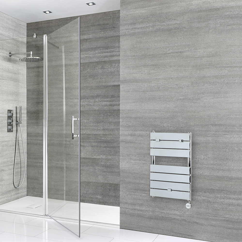 Radiador Toallero Eléctrico Plano - Cromado - 620mm x 450mm - Lustro