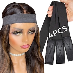 Melt Band for Wigs 4pcs Lace Melting Tape for Wig Elastic Tape Wig Tape Edge Lace Tape Wig Tape Elastic Edge Wrap Wig Mounting Accessories for Lace Front Lace Wig 3.5cm Width Lightinthebox