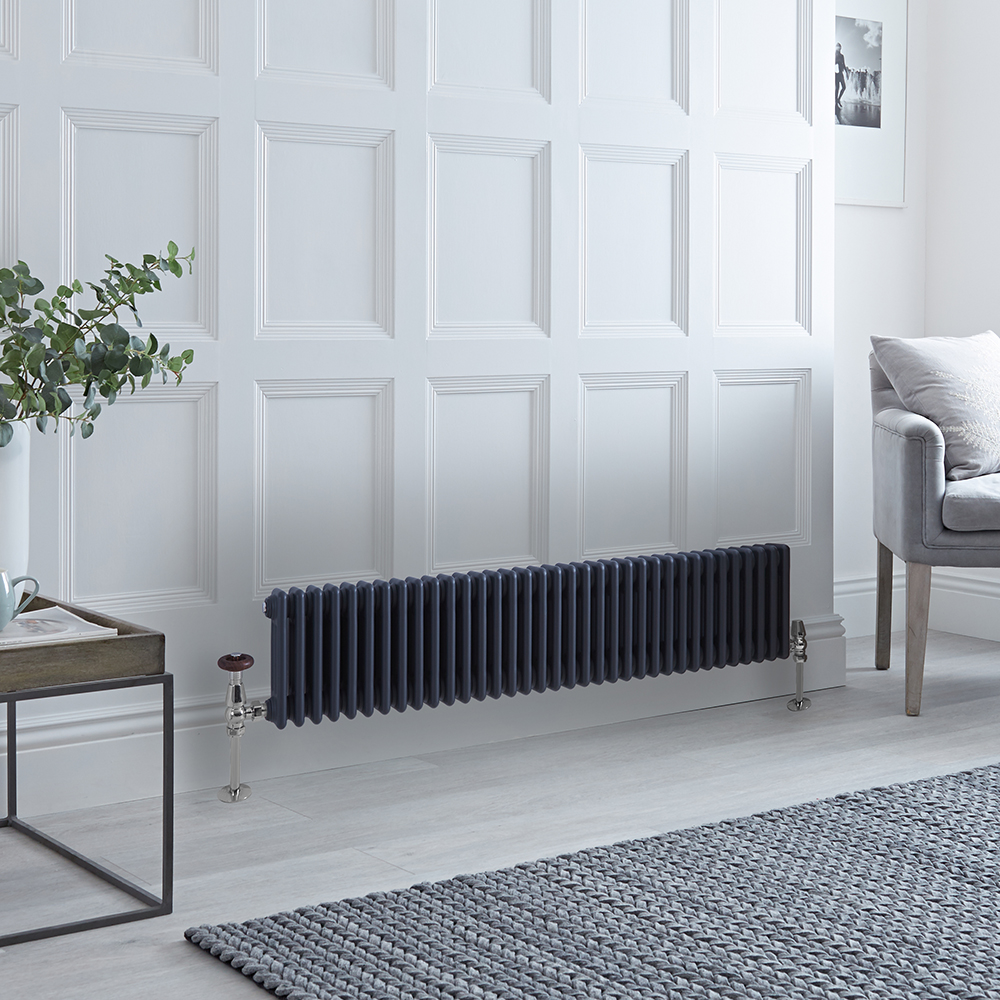 Radiador Horizontal Antracita Tradicional de 3 Columnas - 300mm x 1595mm - Regent