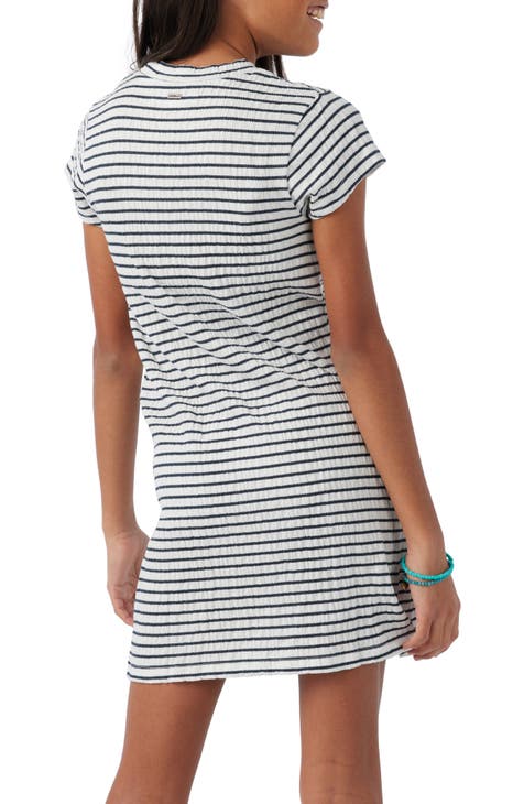 Kids' Torri Stripe Short Sleeve Shift Dress