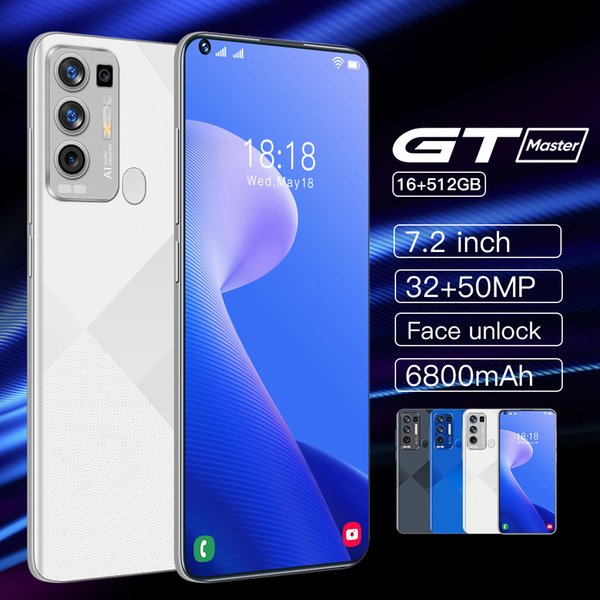 Original Mobilphone 16+512GB Andriod 11.0 Phone MTK6889 10 Core 6800mAh Big Battery 32+64MP Smartphones 4G 5G LTE Unlocked Face