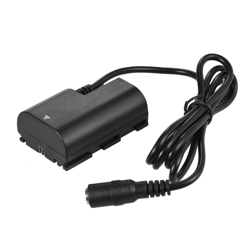 Andoer LP-E6 Fully Decoded Dummy Battery DC Coupler Connector for Canon DSLR Camera